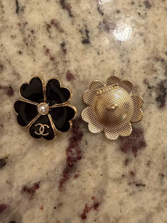Two Chanel Buttons - stamped - Picture 2 of 3